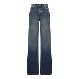 Haikure Women Jeans Wide Leg Korea Intense Blue